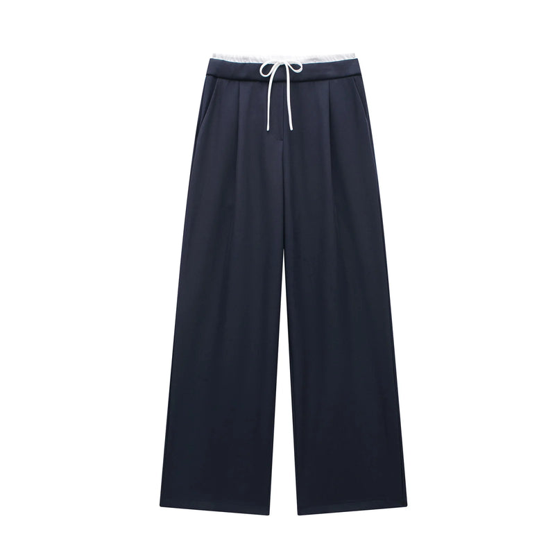 Calça Pantalona Pregas Alta | L’auver