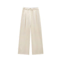 Calça Pantalona Pregas Alta | L’auver