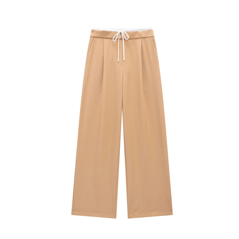 Calça Pantalona Pregas Alta | L’auver