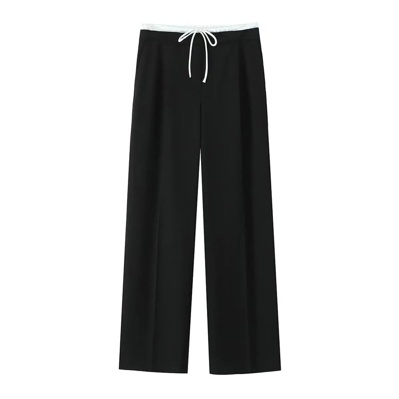 Calça Pantalona Pregas Alta | L’auver